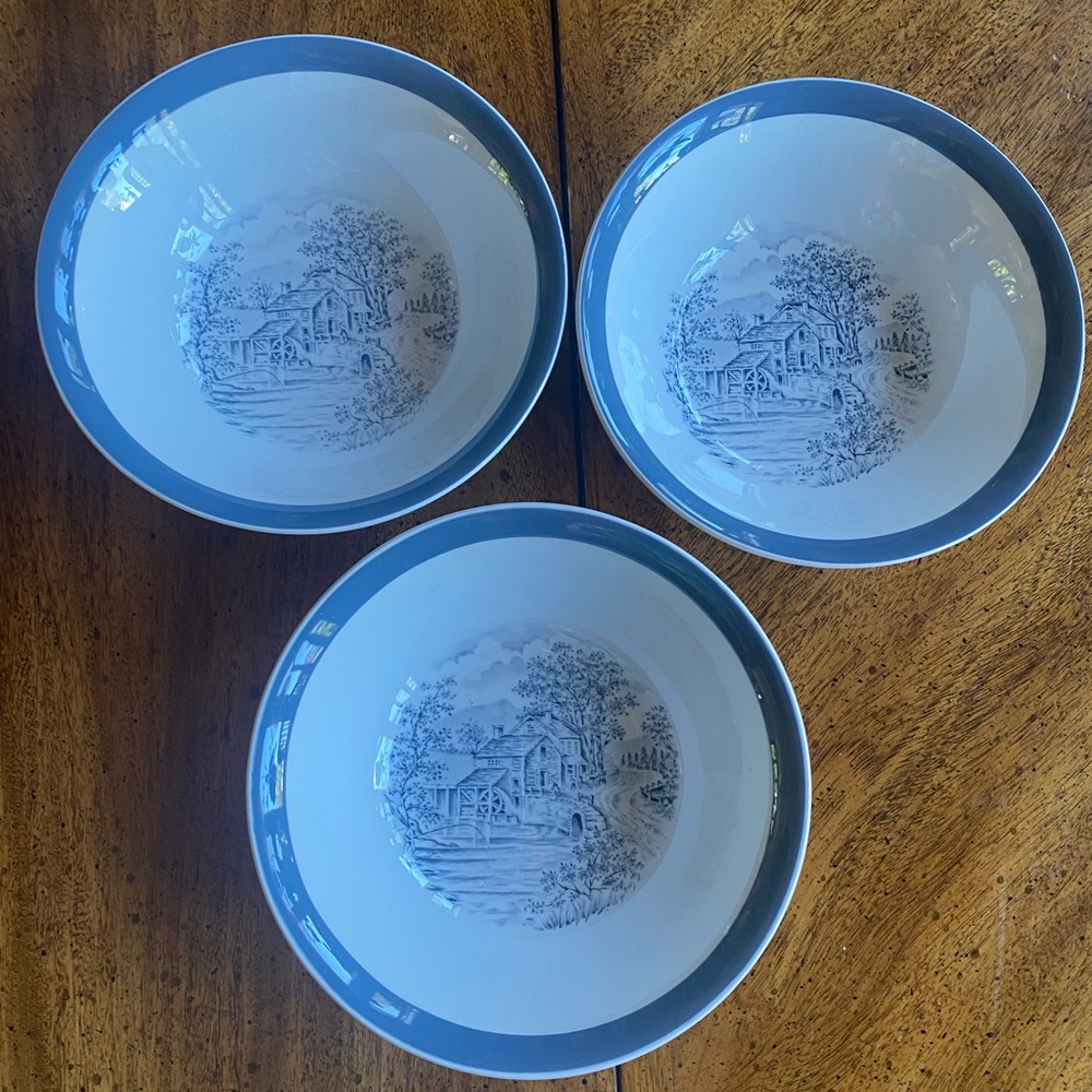 3 Alfred Meakin Home in the Country  6 5/8” Cereal Bowls
